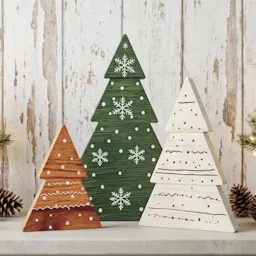 Wooden Christmas Tree Decorations