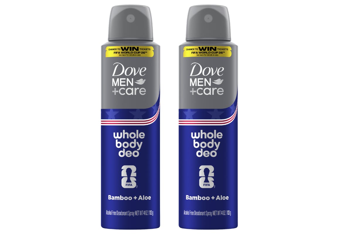 2 Dove Men+Care Deodorant Sprays