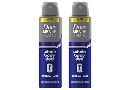 2 Dove Men+Care Deodorant Sprays
