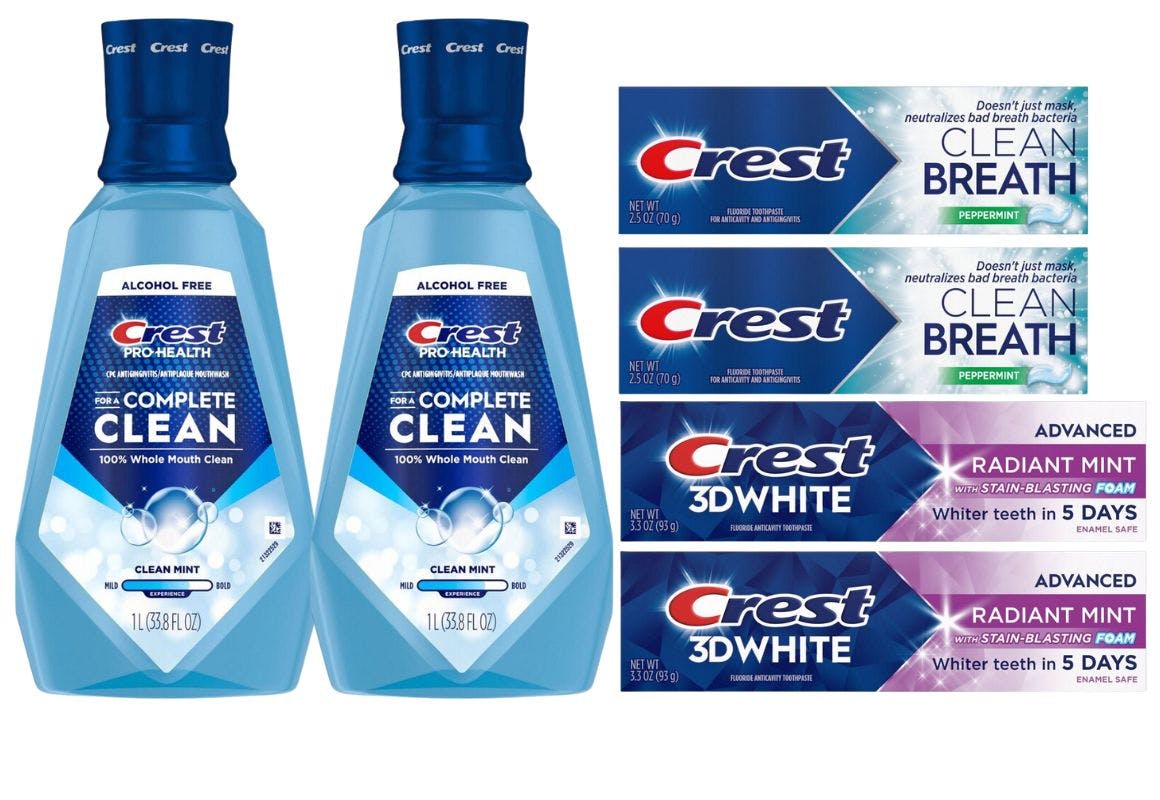 6 Crest Oral Care Products