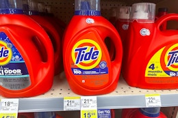 Tide 105-Ounce Detergent, Just $7.99 at Walgreens (Reg. $21.99) card image