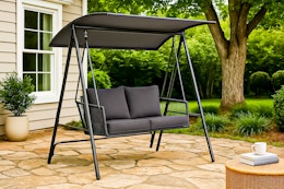 Walmart’s $147 Porch Swing Deal Includes Cushions and a Canopy (Reg. $287) card image