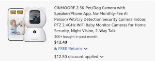 security camera Amazon receipt