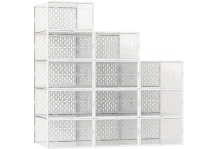 Stackable Clear Shoe Boxes 12-Pack, Just $22.50 on Amazon - The Krazy ...