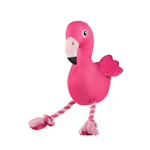Plush Rope Flamingo Dog Toy