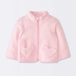 Cloud Island Baby Heart Fuzzy Jacket