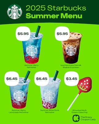 2025 Starbucks Summer Menu