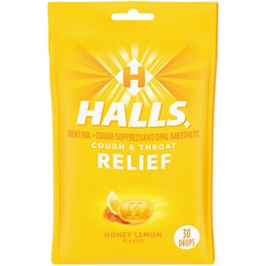 2 HALLS Cough Drop Bags