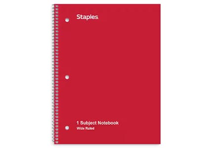 Staples Spiral Notebook