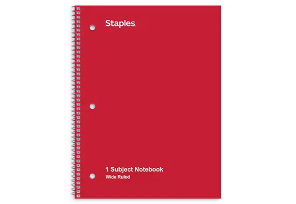 Staples Spiral Notebook