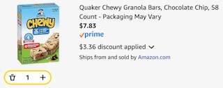 Quaker Chewy Granola Bars 58-Pack