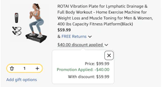 vibration plate Amazon receipt