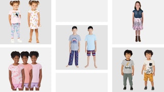 collage image of kids clothing