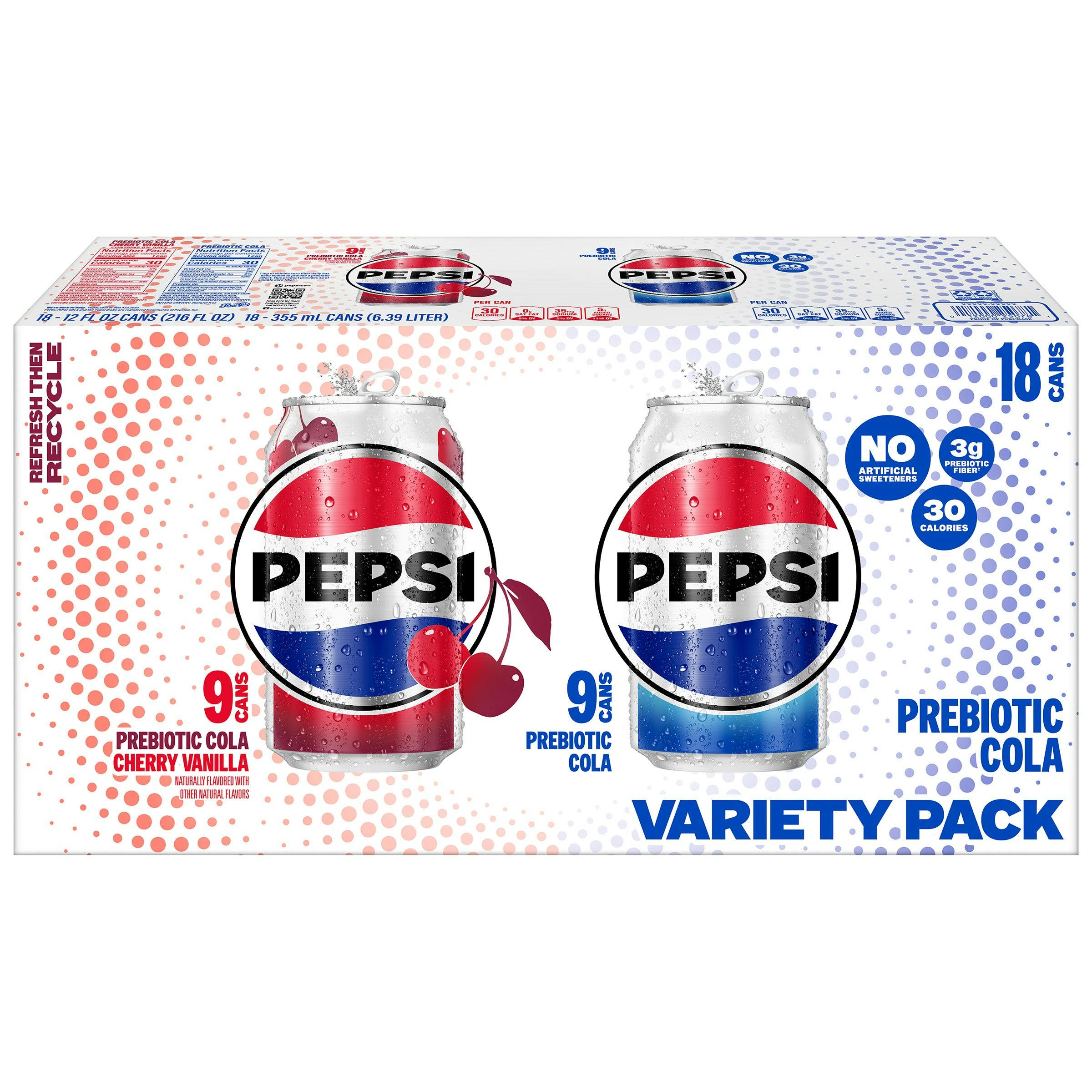 Pepsi Prebiotic Cola 18-Pack