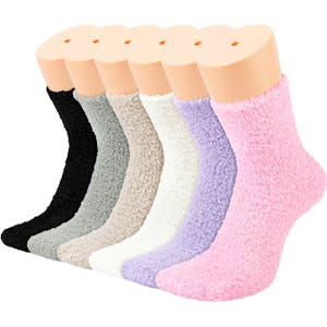 Women's Fuzzy Socks 6-Pack