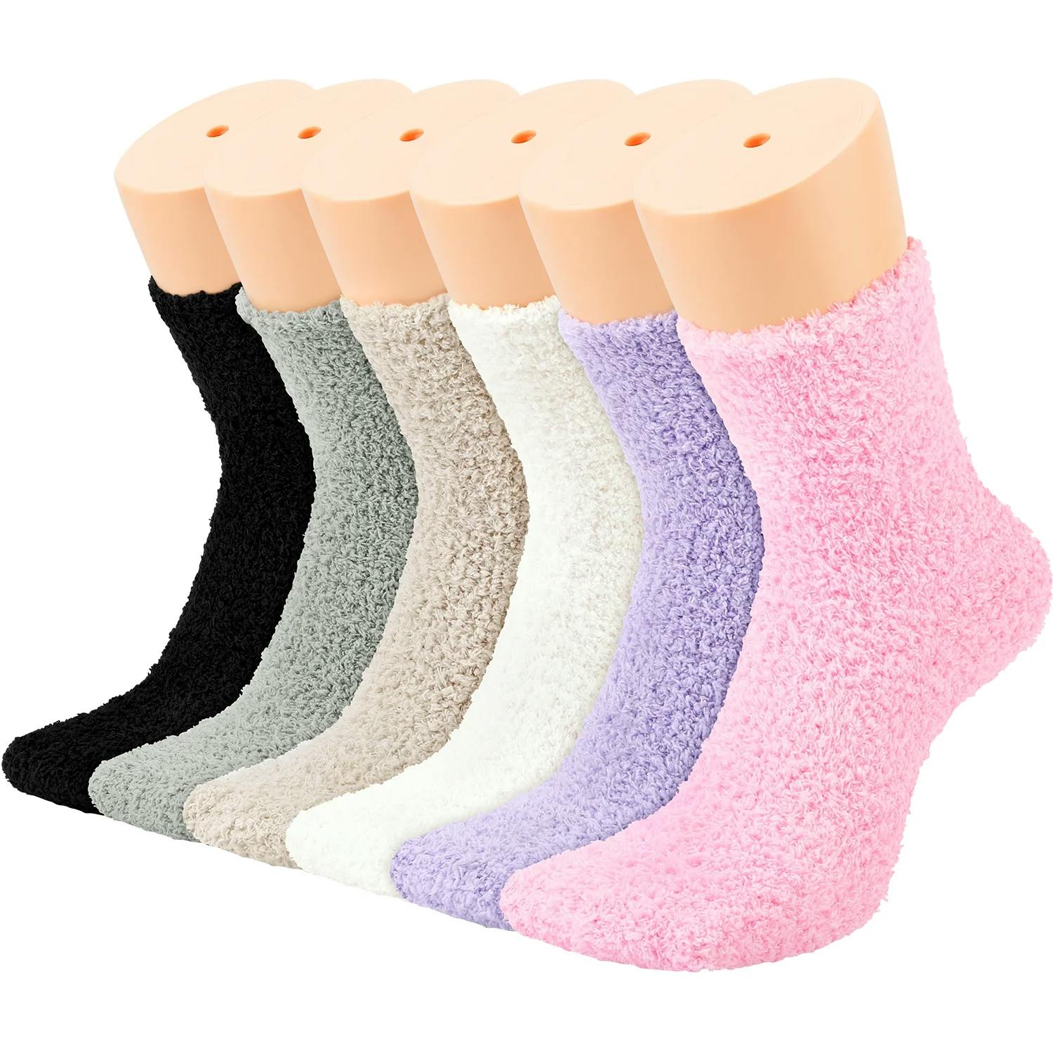 Women's Fuzzy Socks 6-Pack