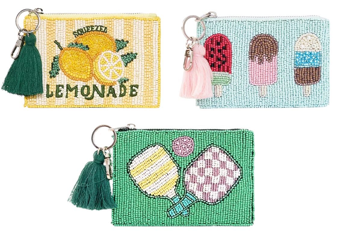 Sol and Mer Beaded Coin Purse