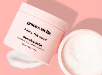 a pink jar of cleansing balm 