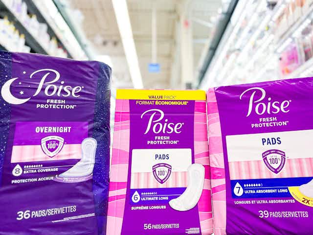 Save Up to $5 on Poise Pads With Ibotta at Walmart card image