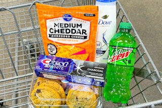 freebie moneymaker groceries in shopping cart