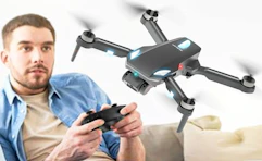 a person flying a drone