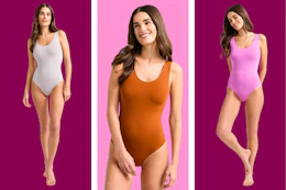Joyspun women's seamless bodysuits in three colors