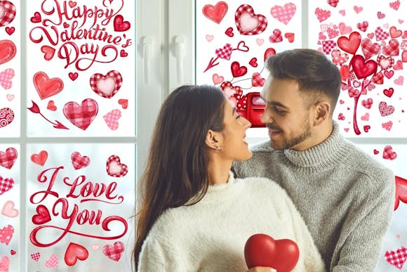 Valentine's Day Window Clings, Only $3.99 on Amazon