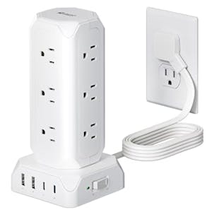 Power Strip Tower w/ 12 Outlets & USB-C