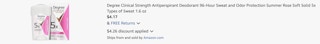 Amazon Degree Clinical Strength Deodorant 2026