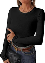 Women's Long Sleeve Ribbed Tee