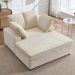 Upholstered Corduroy Sleeper Sofa Bed