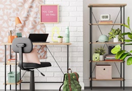 Wood and Metal 5-Tier Bookcase, Only $56.52 at Target card image