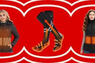 heated apparel items on a grid