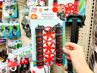 dollar tree just pretending ninja weapon playset