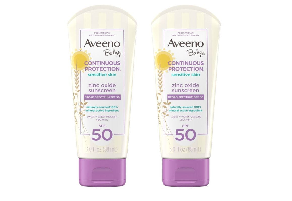 2 Aveeno Baby Mineral Sunscreens