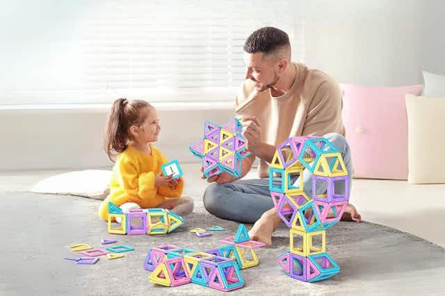 44-Piece Magnetic Building Tile Set, Just $13.55 on Amazon (Reg. $30) card image