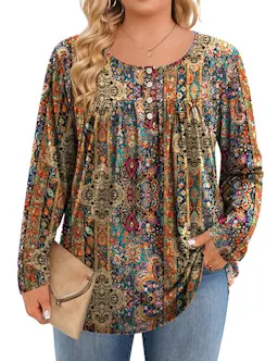 Women's Long Sleeve Tunic Top