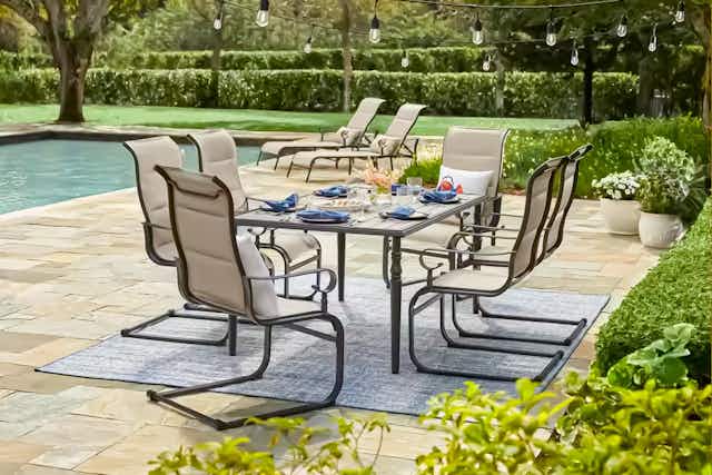 7-Piece Patio Dining Set, Only $499 at Home Depot for Memorial Day card image