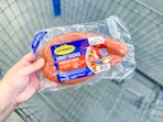 Butterball Turkey Sausage held over Walmart shopping cart