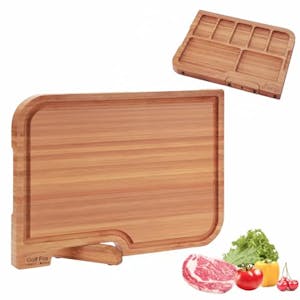 XL Bamboo Cutting Board with Stand