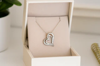 a diamond heart necklace