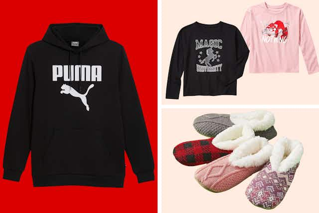 Hottest JCPenney Clearance Drops: $17 Puma Hoodie, $4 Kids' Tees, and More card image