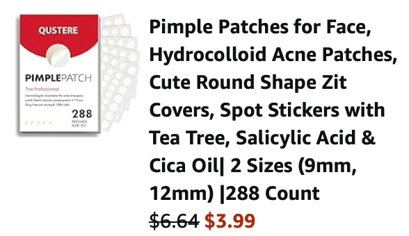 Pimple Patch Amazon receipt