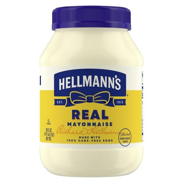 2 Hellmann's Real Mayonnaise Jars
