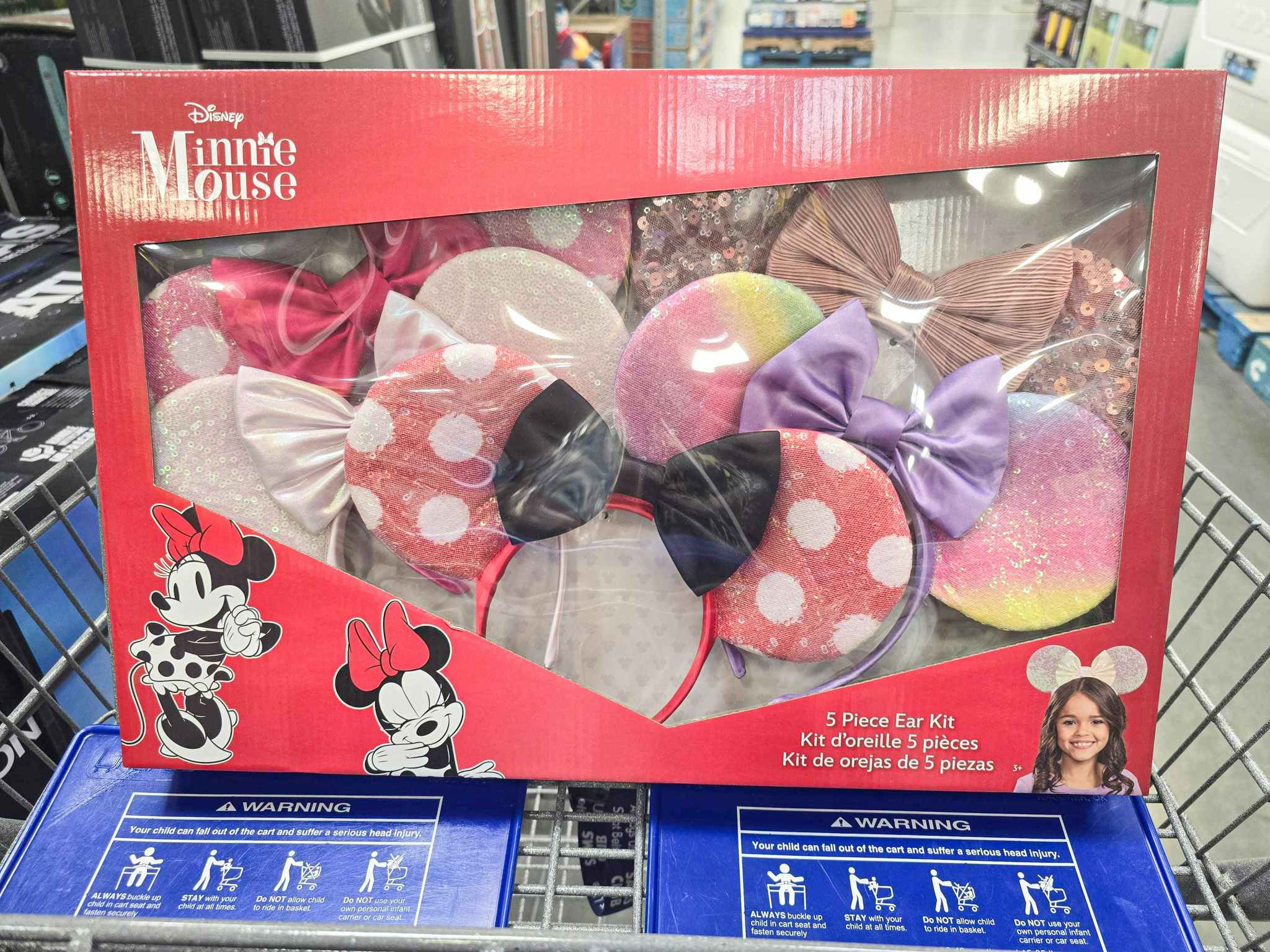 mickey mouse ears in a cart