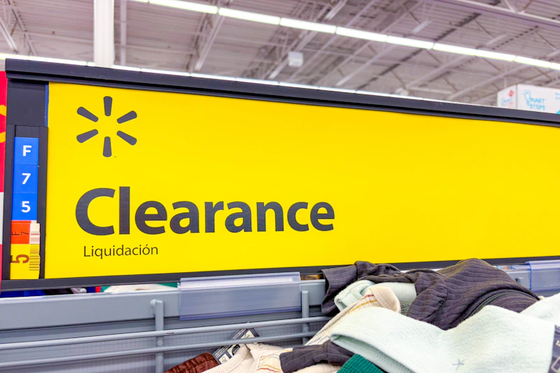 walmart clearance sign in store
