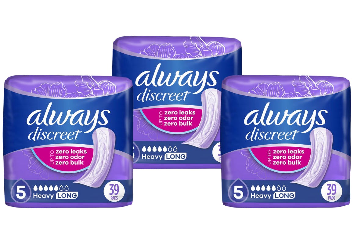 3 Always Discreet Pad Packs
