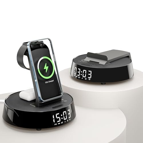 Alarm Clock with Wireless Charger