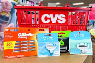 cvs basket and gillette venus razor blade refills