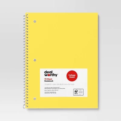 Dealworthy Single Spiral Notebook